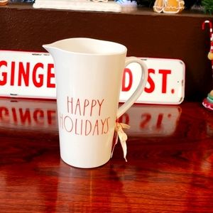 Rae Dunn Happy Holidays Pitcher